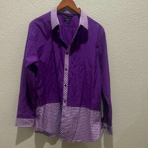Mens Purple plaid shirt